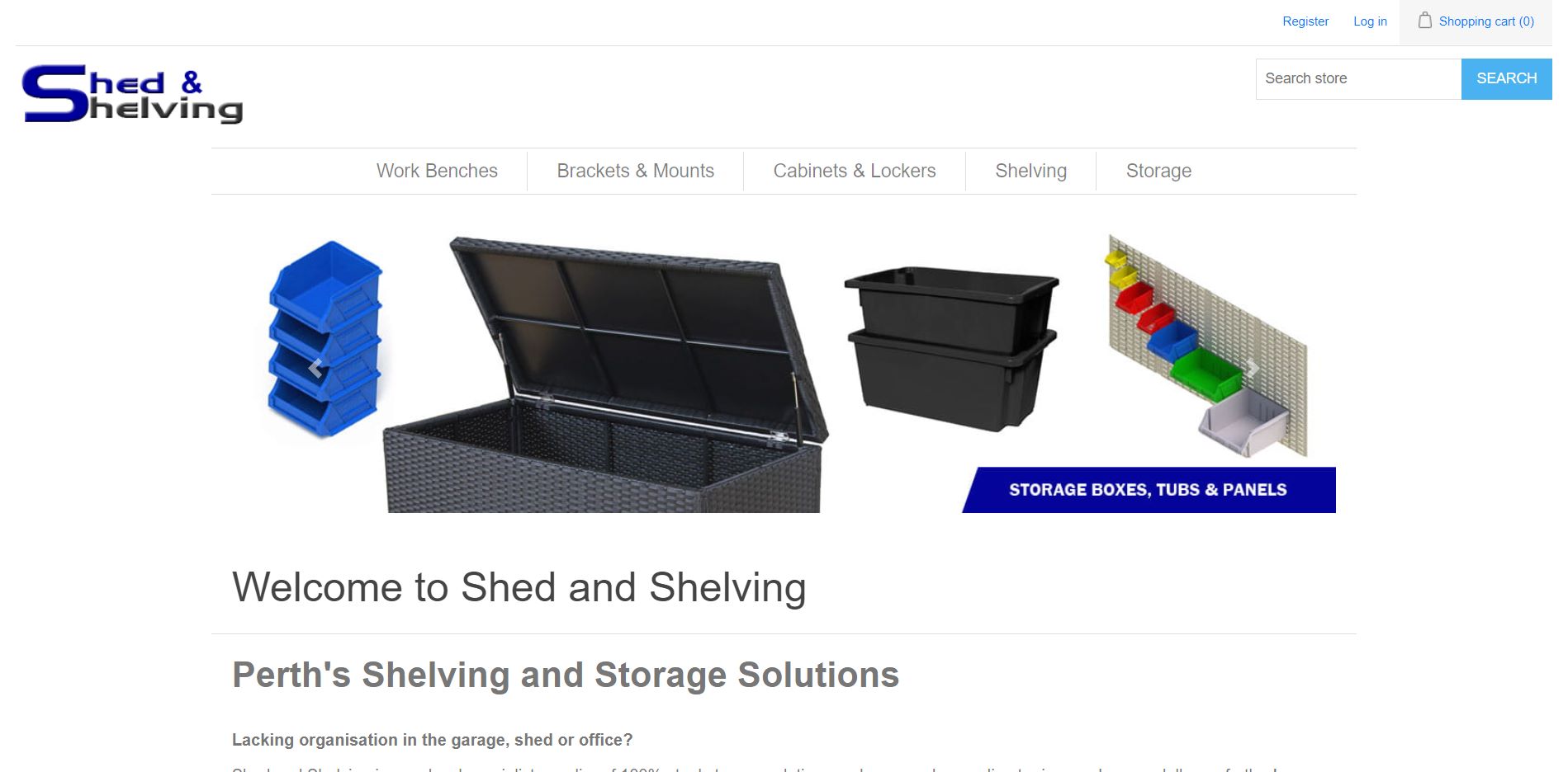shed and shelving