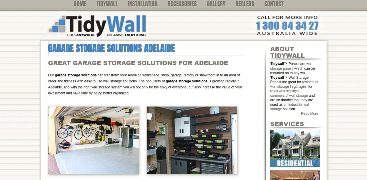 tidywall garage storage solutions adelaide
